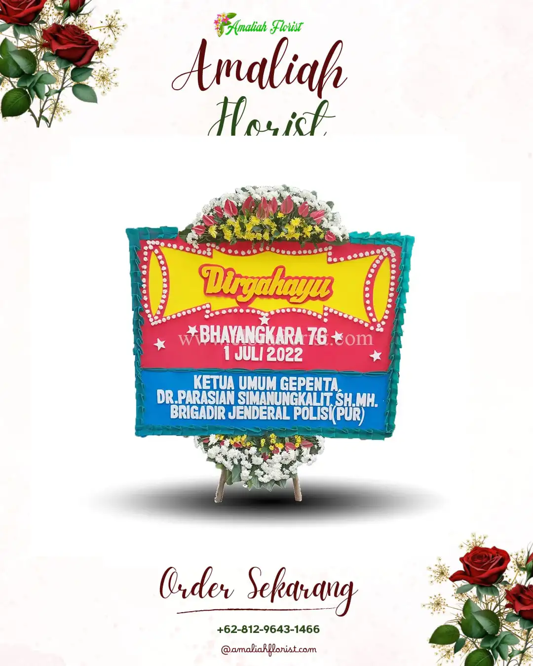 Papan Bunga HUT Ulang Tahun Bumitirto